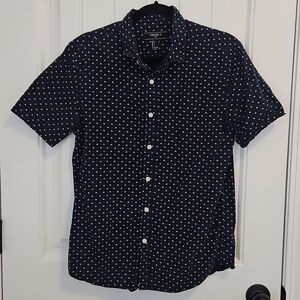 Forever 21 Navy Blue Patterned Shirt